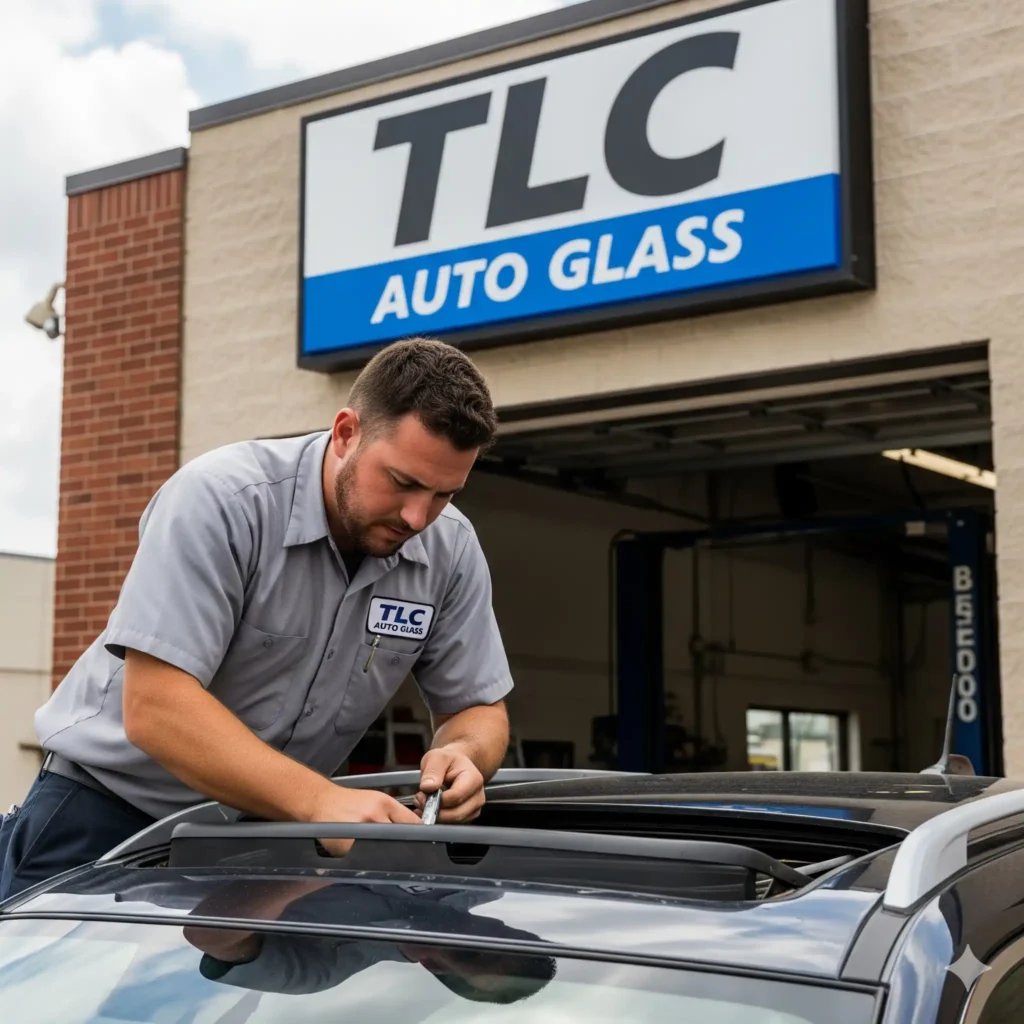 repair the Nissan Rogue moonroof leaking at tlc auto glass center in katy, tx
