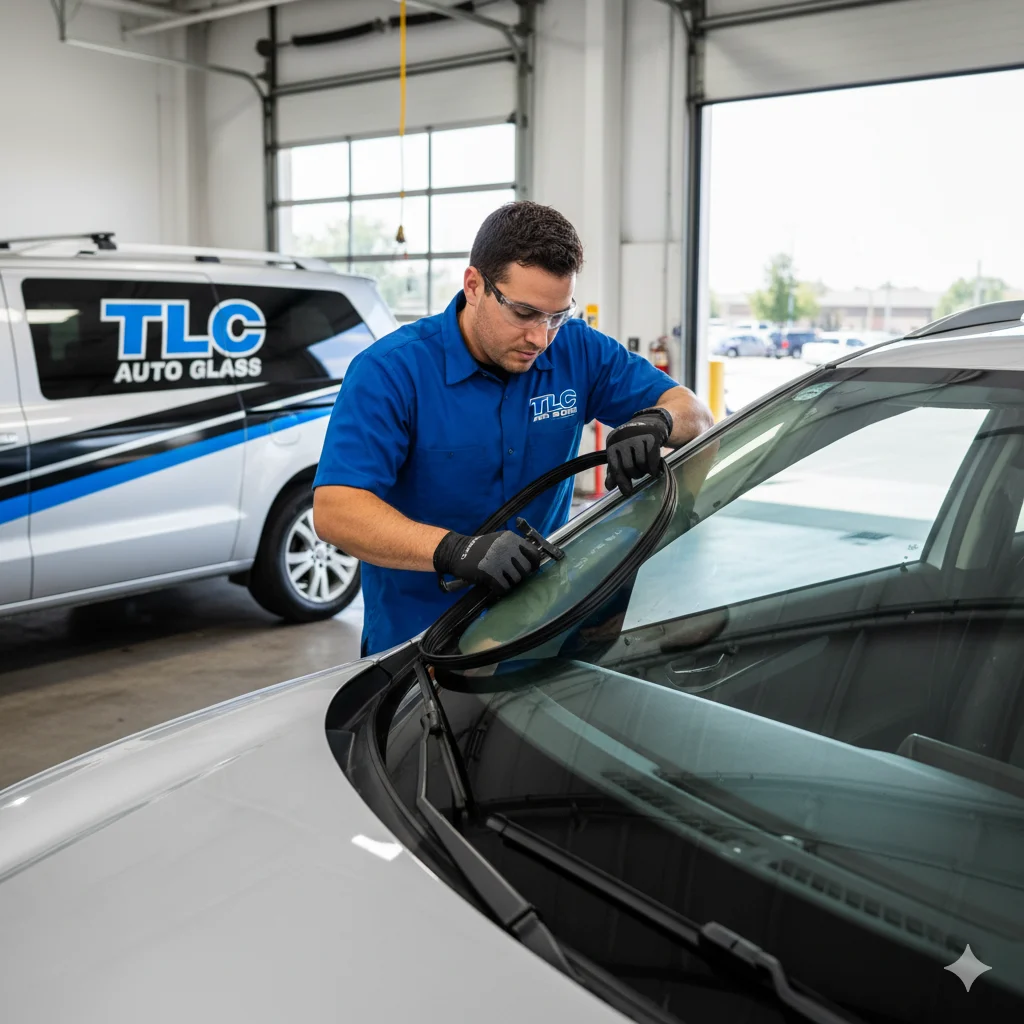 windshield rubber seal replacement with tlc auto glass center in Katy, TX